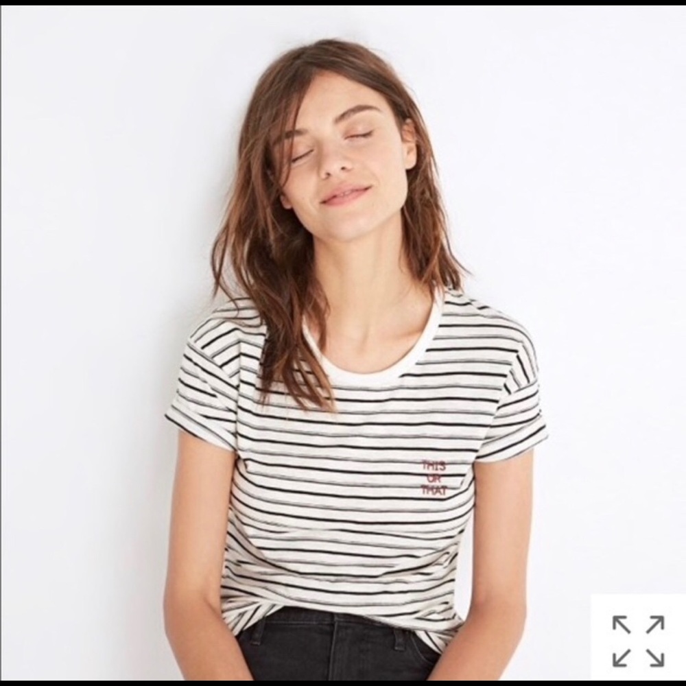 Madewell this or that Striped cotton Tee